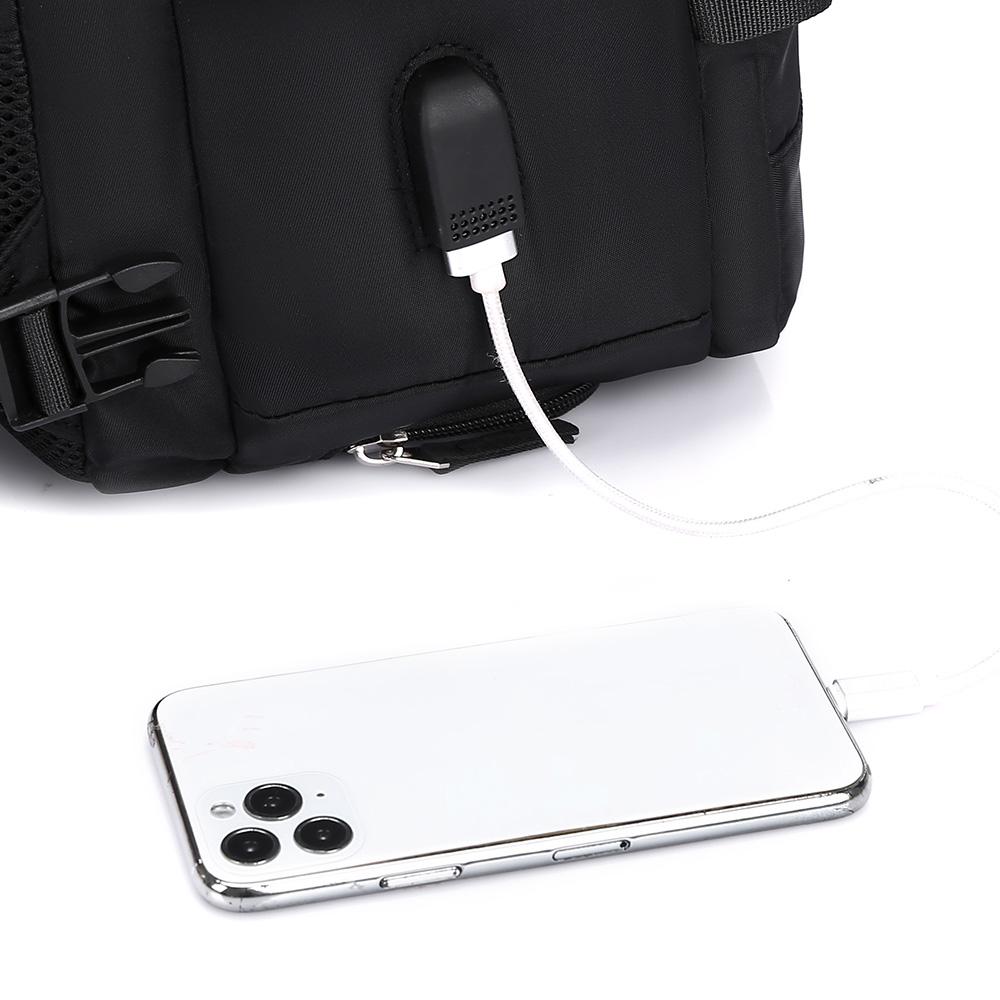 Large-capacity Oxford Travel Backpack, Men's And Women's Simple Leisure Backpack, Independent Shoe Compartment, Usb Interface