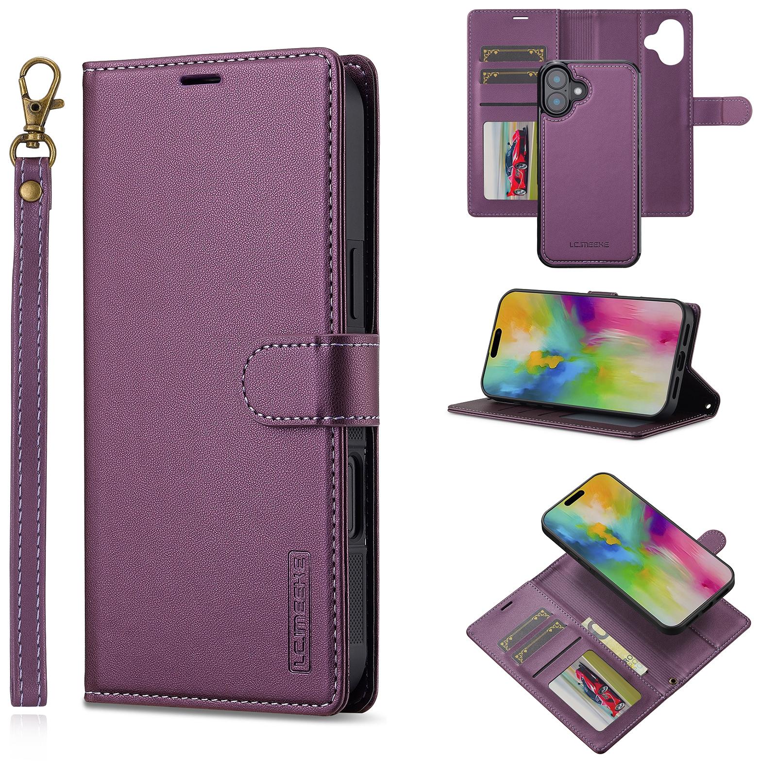 

LC.IMEEKE L2 Series for iPhone 17 Case PU Leather Wallet Detachable Magnetic Phone Cover