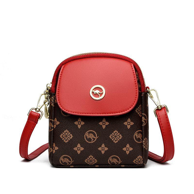

Kangaroo Leather Mobile Phone Key Case Messenger Bag Mini Summer 2025 New Fashion Vertical Mother Women s Bag Soft Leather