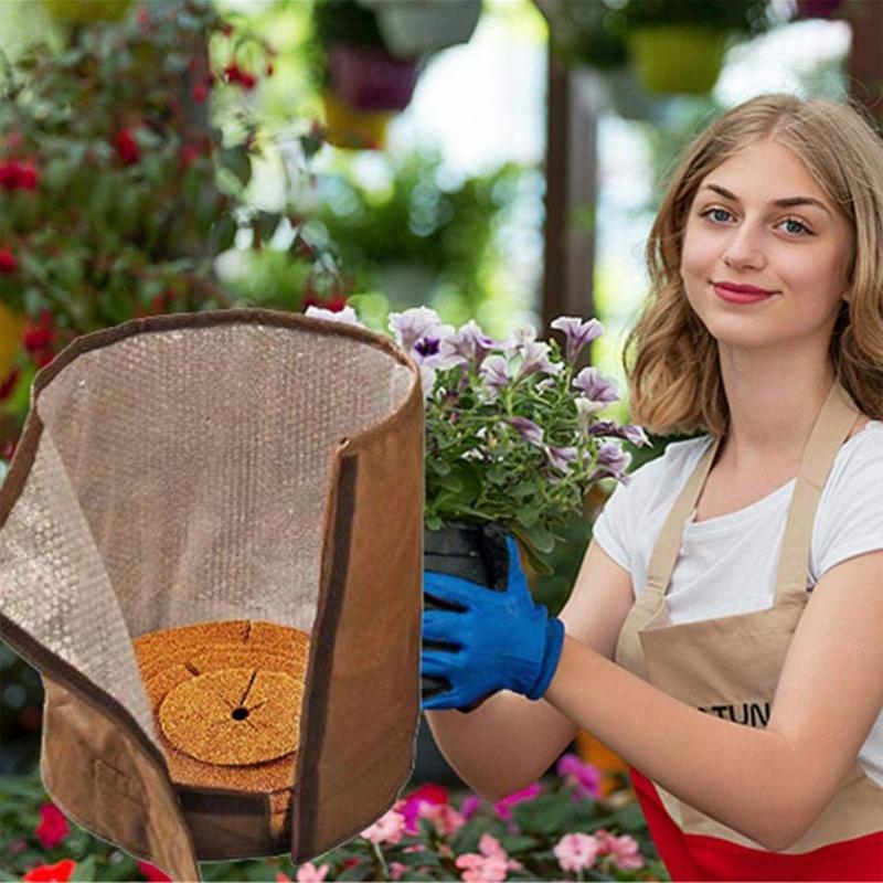 Plant Covers For Winter Flower Pot Protection Bag With Drawstring Plant Pot Guard Bag For Indoor Outdoor Fence Landscape Farm