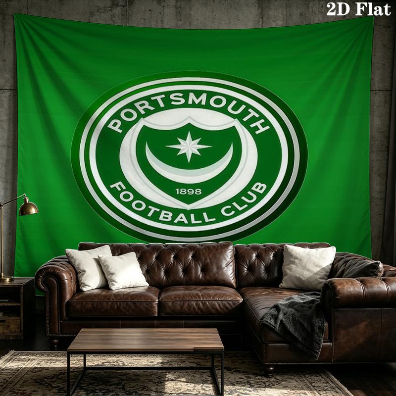 Portsmouth FC Printed Tapestry – Wall Hanging for Bedrooms, Dorms, and Home Decor