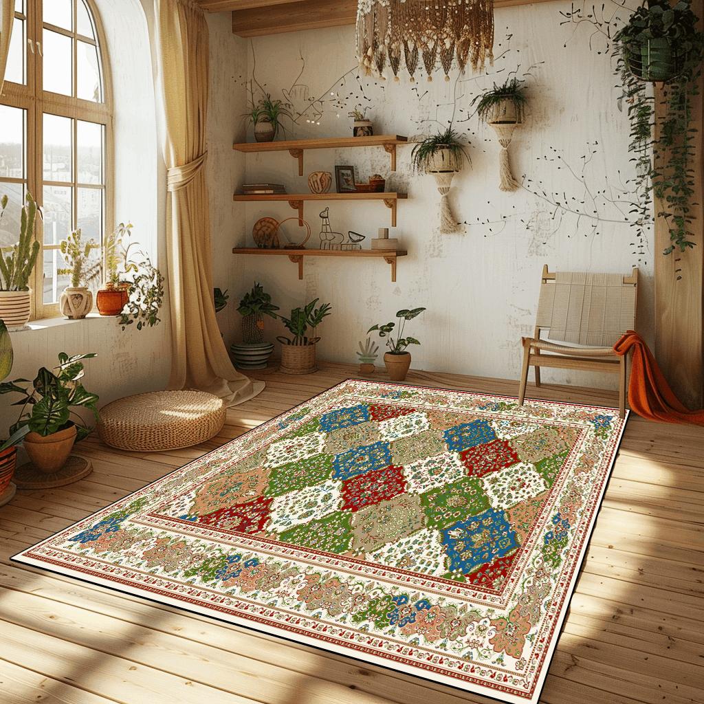 Bohemian Ethnic Carpets for Living Room New Morocco Style Bedroom Rugs Portable Coffee Tables Mat Washable Large Area Carpet
