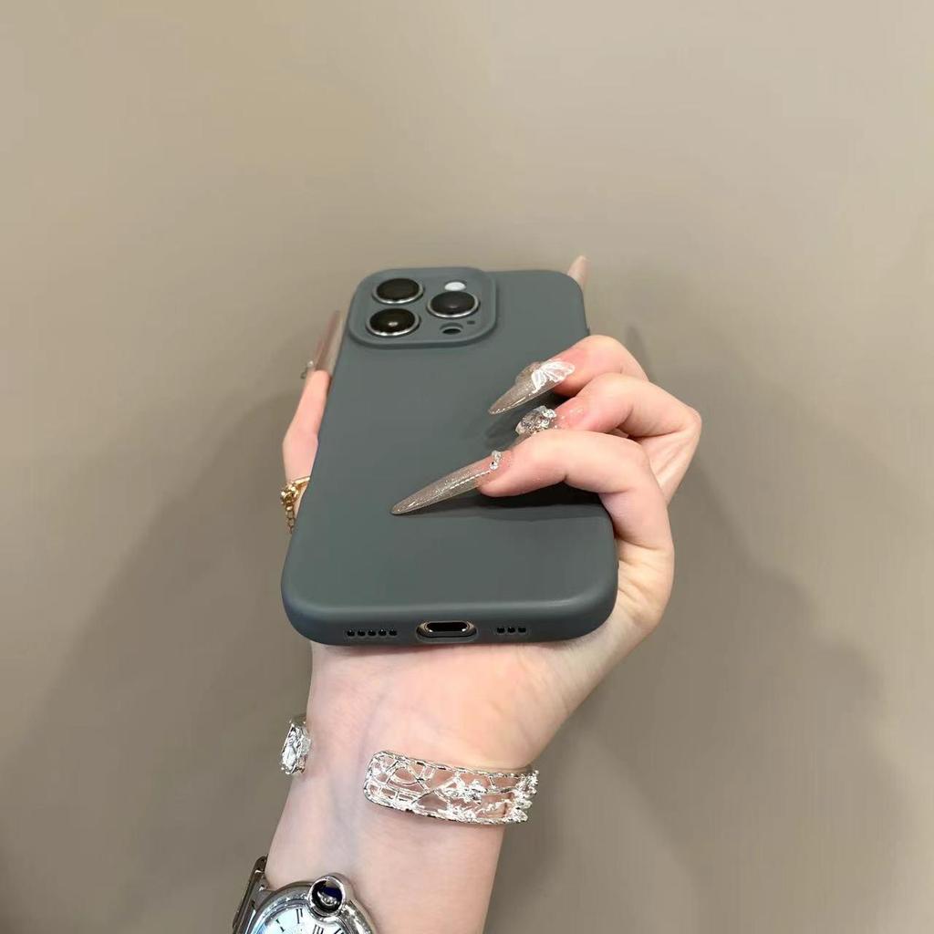 Soft Rubber Silicone Gel Candy Color Case for iPhone 16 15 14 Plus 13 12 11 Pro Max Shockproof TPU Bumper Simple Solid Cover