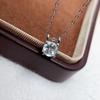 Sterling Silver S925 Aquamarine Bull Head Necklace, Earrings & Open Ring Set