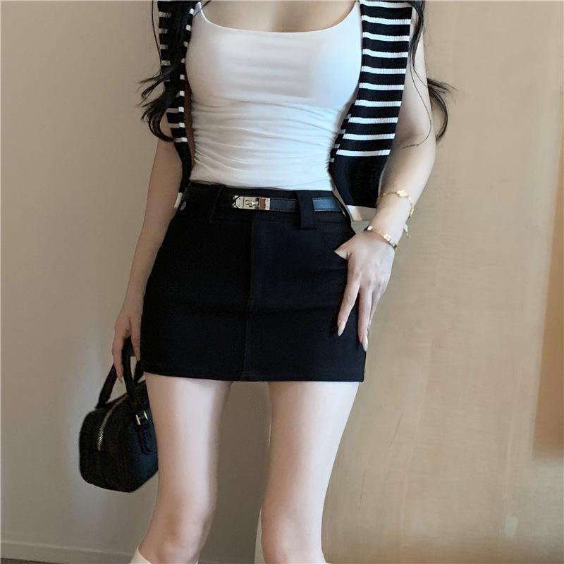 Petite Khaki High-Waisted Slim-Fit Half-Skirt: Women s Versatile Autumn/Winter 2025 Commuting Style XS