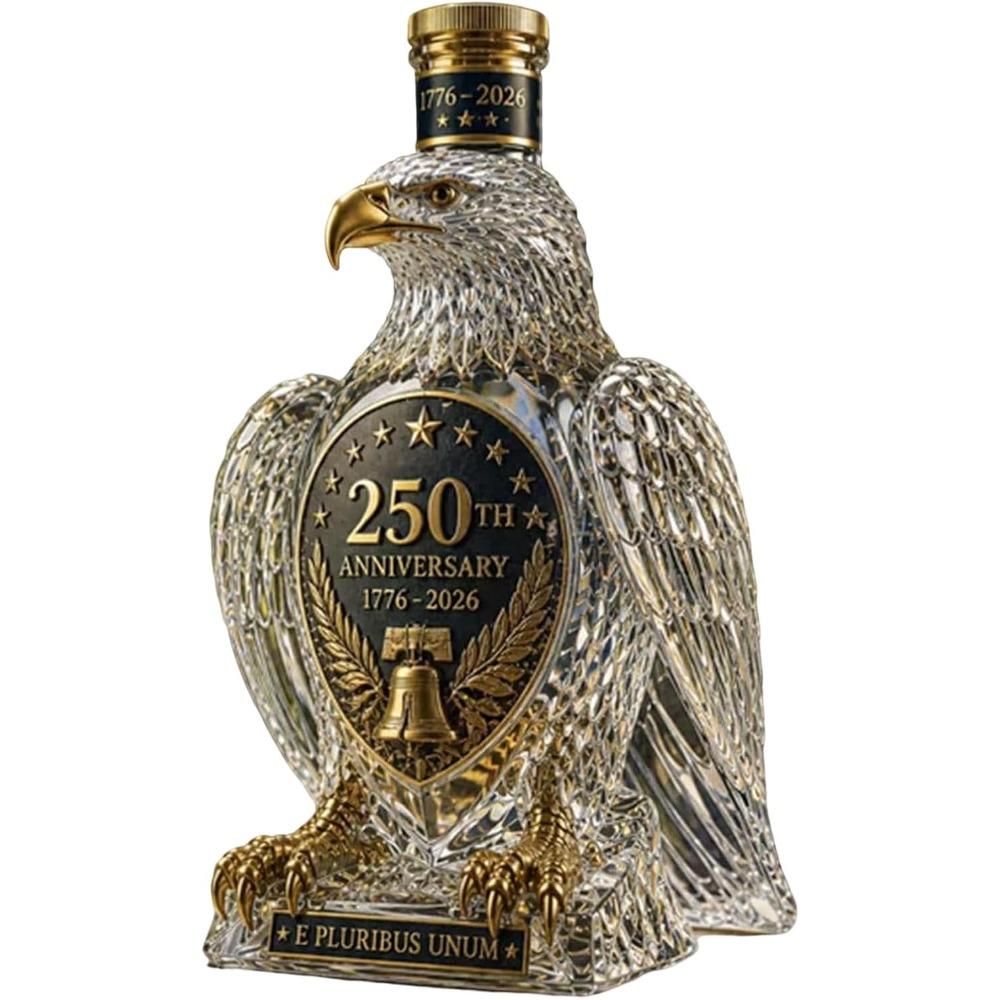 American Eagle 250th Anniversary Commemorative Bottle, 1776-2026 USA Patriotic Eagle Whiskey Decanter with Liberty Bell