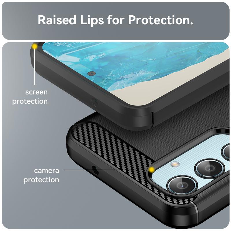 For Cover Samsung Galaxy M35 Case Samsung M35 Capas Shockproof Phone Bumper Back Armor TPU Soft Carbon Fiber Fundas Samsung M35