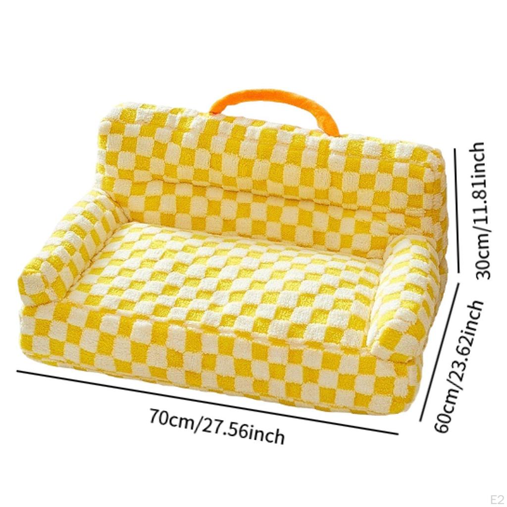 Pet Couch Bed Cat Decor Anti Slip Bottom Comfortable Portable Plush Sleeping