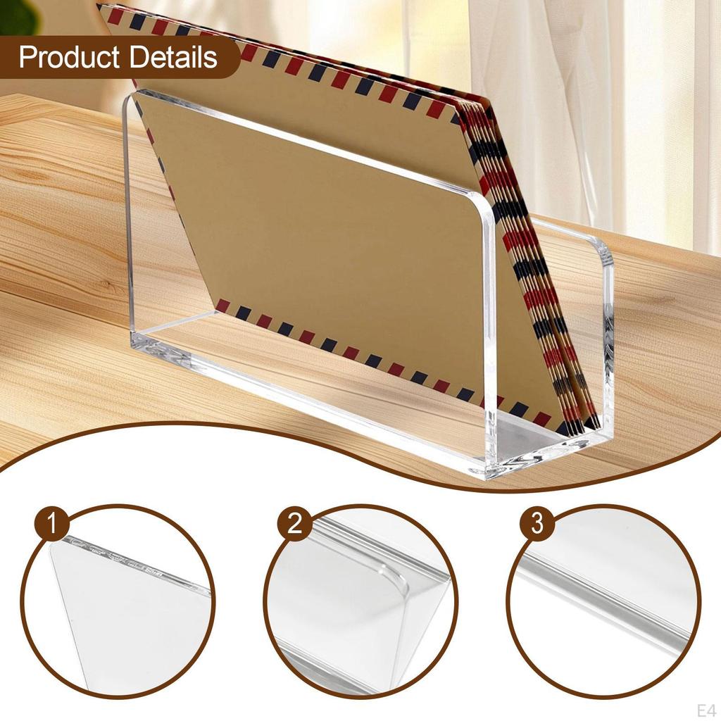 Desk Mail Holder Letter Office Supplies, Vertical Sorting Rack Sorter for Bill Filling