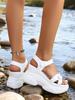 Women's Platform Sandals - 2026 Summer Velcro Wedge, Thick Sole, Plus Size, Beach-Ready