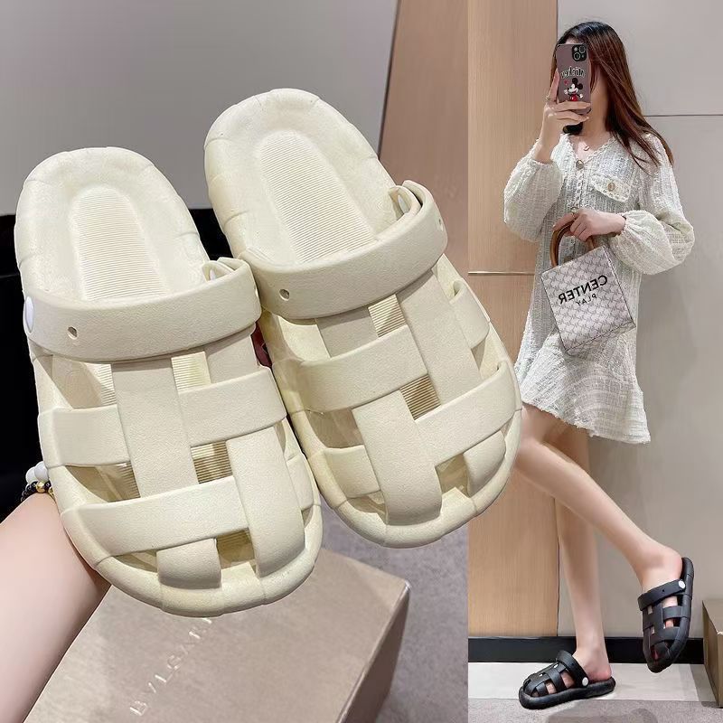 

Slippers casual outer wear Baotou new summer cute two wear non-slip sandals hole beach shoes trendy shoes 40-41
