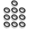 10Pcs 6202 RS Black Bearing Steel Deep Groove Ball Bearing 15mm