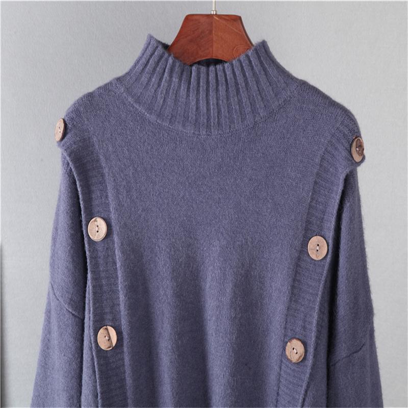 Hirsionsan Ležérní měkká pletená souprava Dámské 2021 Podzim Zima Svetr & Mrkvové kalhoty 2 kusy Dámský outfit Tepláky Haremové kalhoty