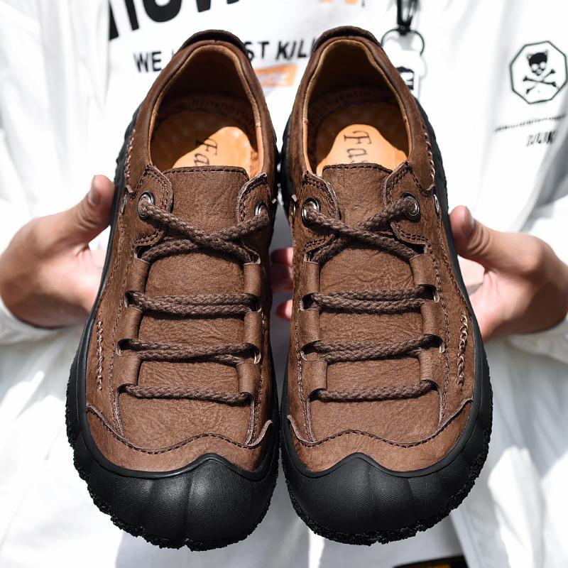 Durable Handmade Mens Shoes Genuine Leather Oxford High Quality Leisure Walk Casual Footwear Comfortable Hiking Luxury Sneakers