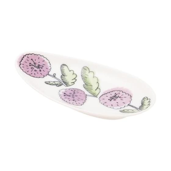 Flower Mini Dish and Spoon Rest, Purple, Ceramic, Porcelain, Dishwasher Safe, Microwave Safe
