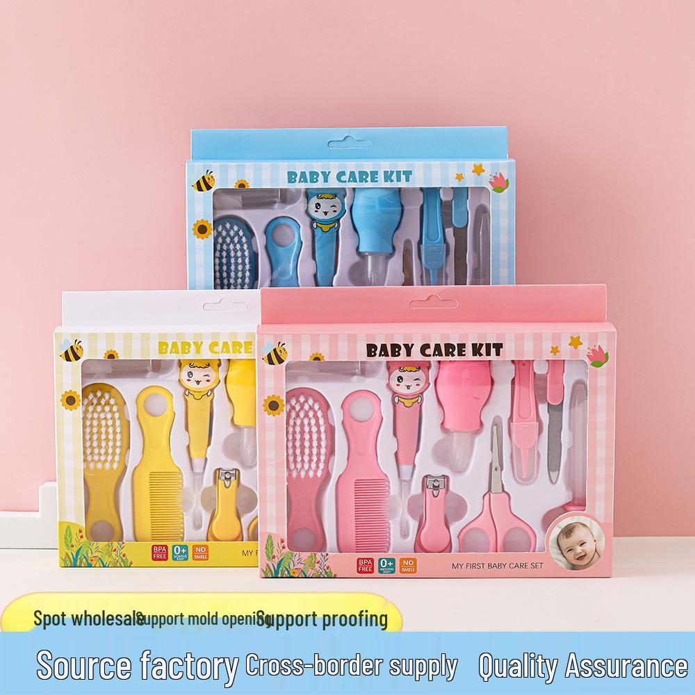 10-Piece Baby Care Set: Ear Pick, Nail Clipper, Nail File, Medicine Feeder.