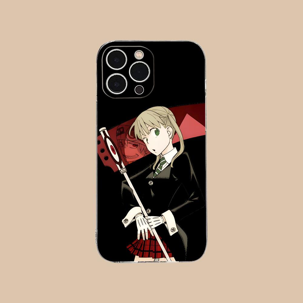 

Soul Maka Albarn Phone Case for iPhone 16 15 14 13 12 11 X XR XS 8 6 Pro Max Plus Mini Clear Colour Printing Luxury Cellphones iPhone 7 Plus