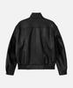 DRAW FIT Ackermann High-Neck Leather Bomber Jacket [Black]
