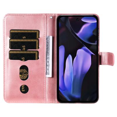 For Google Pixel 9a Case Zipper Wallet Calf Texture PU Leather Phone Cover