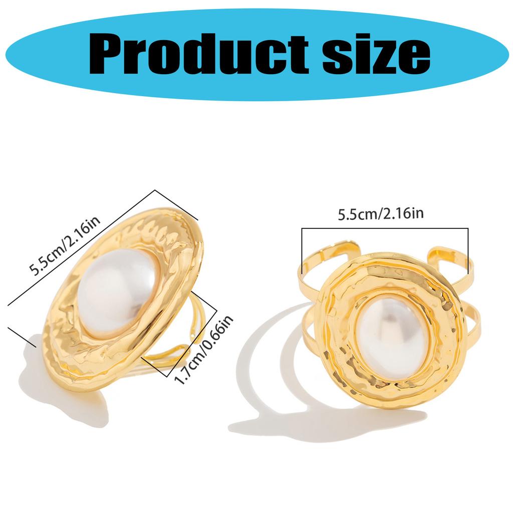 Elegant Oval Bracelet and Ring Set Exaggerated Jewelry Fashionable Women Accessories for Daily Wear Or Evening Parties