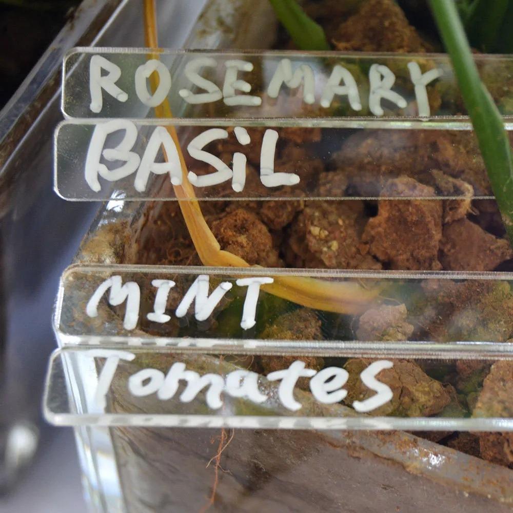 10PCS Quality Acrylic Plant Label Gardening Decoration Transparent Herb Sign Eco-Friendly DIY Plant Tag Garden