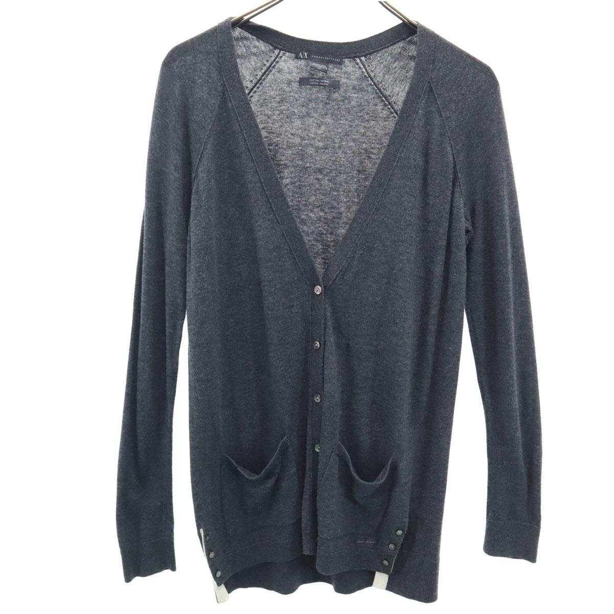 

ARMANI EXCHANGE Long sleeve cardigan S/P gray knit Women Used