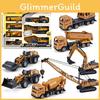 Large Engineering Vehicle Toy Set Combination Series Children Excavator Bulldozer Mixer Crane Boy Car