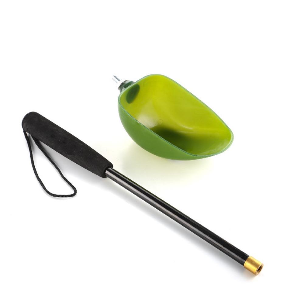 with EVA Handle Carp Fishing Bait Thrower Detachable Baiting Throwing Spoon Lake Fishing