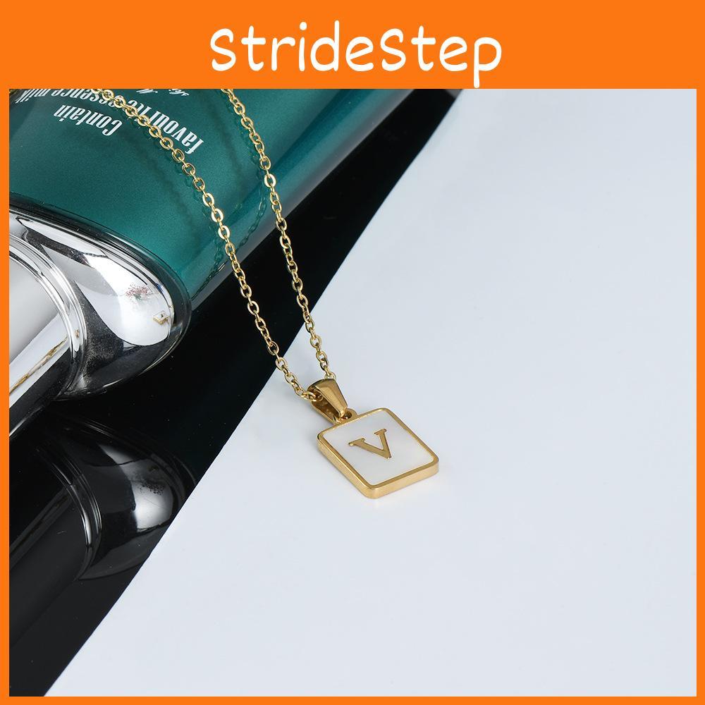 Stainless Steel Shell Letter Pendant Necklace European And American Ins Style Wholesale