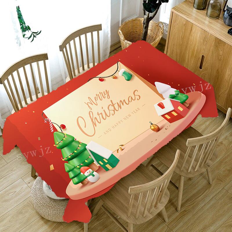 Mantel navideño con diseño de copo de nieve, mantel Rectangular, mesa de comedor para el hogar, mantel para mesa de centro, decoraciones antiincrustantes