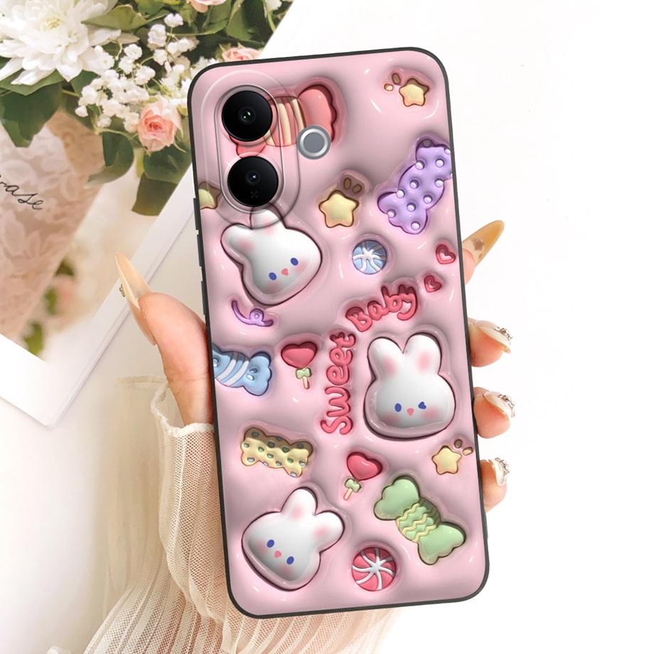 Butterfly Love Heart Bow Phone Case For Vivo V60 Lite 4G 5G V2530 / Vivo V60 V2511 T4 Pro Back Cover Soft Camera Protected Funda