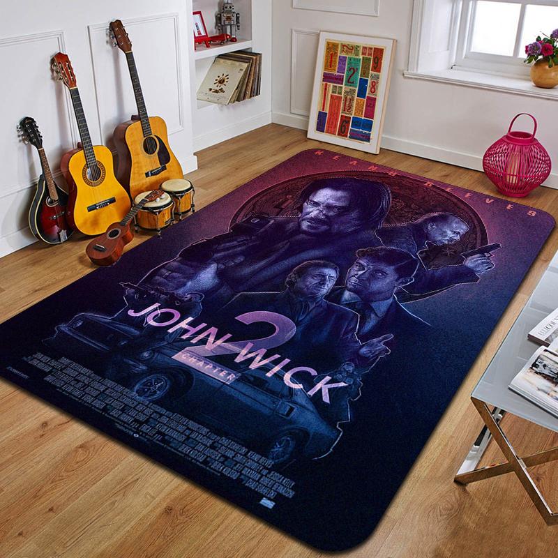 Tappeto stampato J-John Wick, tappetino da yoga alla moda, tappeto decorativo per camera da letto, soggiorno, bagno, tappetino decorativo per pavimento, regalo di compleanno