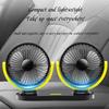 5V / 12v / 24V Car USB Fan Cooling Car Fan Dual Head Car Fan 3 Speeds Adjustable For Auto Cooler Air Fan Car Accessories Fan