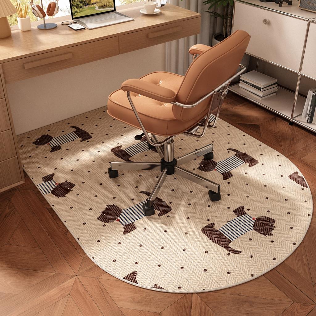 Study Carpet Non-Slip Waterproof Wear-Resistant Floor Mat Children'S Room Fun Cute Pattern Rug Semicircle Home Decoration Mats