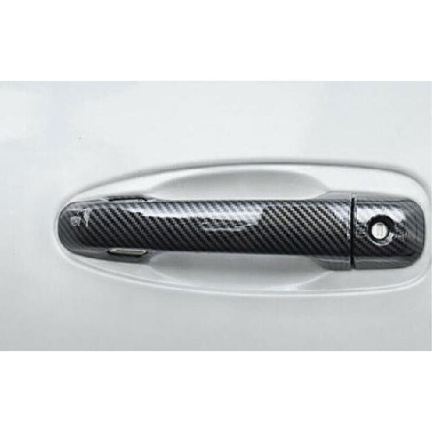 For Lexus GX460 2010-2022 Carbon Fiber Outside Smart Door Handle Cover Trim 8pcs