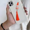 Christmas Theme Phone Lanyard Puppet Pendant Strap Detachable Beaded Phone Chain Keyring Portable Accessory for Women