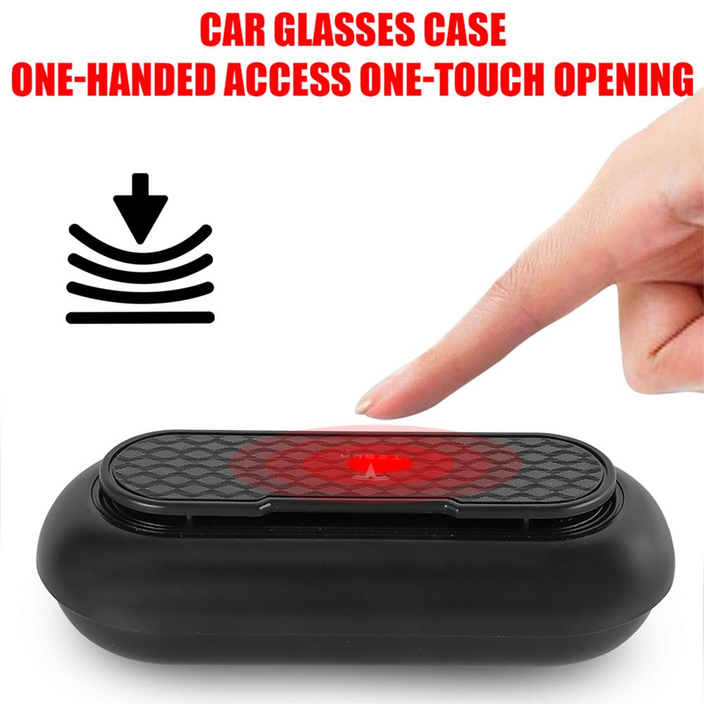 1Pcs ABS Car Sun Visor Glasses Frame Sunglasses Card Storage Case For Tesla Model 3 Y S X Roadster Juguete SpaceX Cybertruck