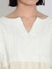Beams Heart Mixed Material Combination One Size L/S Knit, Pullover, Women's, IVORY,