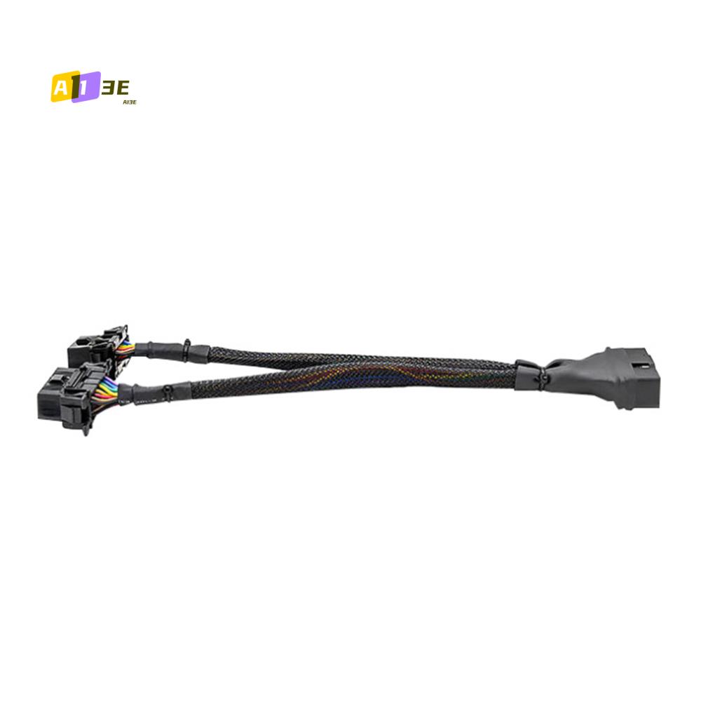 A03E-OBD2 Splitter 16 Pin OBD II Splitter Extension 1X Male And 2X Female Extension Cable Adapter (1FT/30CM) (1Pack)