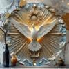 8x8 Inch Metal Christ Relief Wall Art - Religious 3D Decor for Home