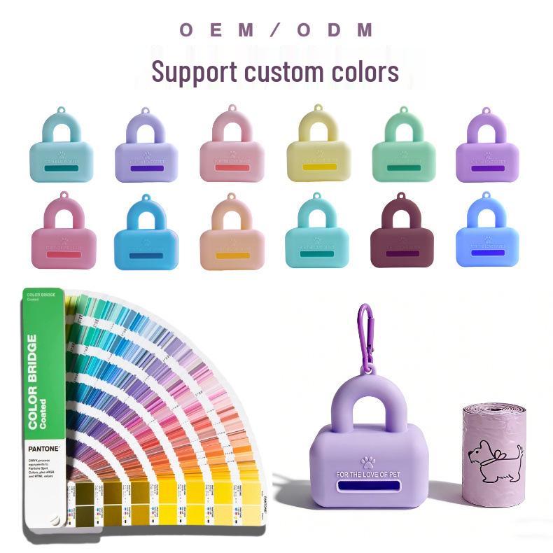 Portable Silicone Pet Waste Bag Dispenser for Dogs & Cats