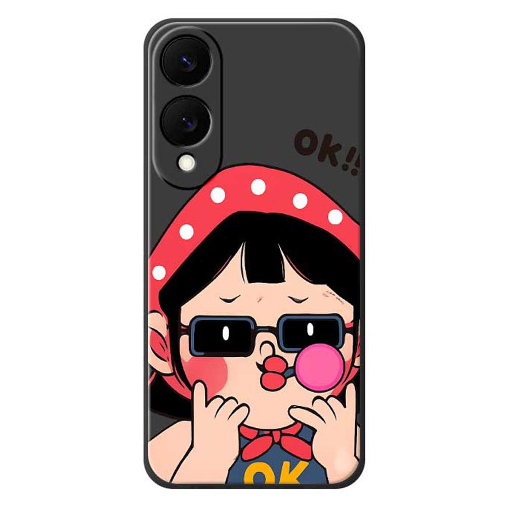 For Samsung Galaxy S25 Edge Case Cute Kid Pattern Printing Straight Edge TPU Phone Back Cover D