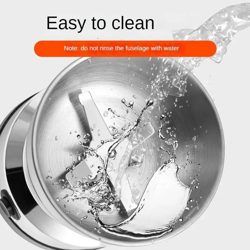 2024Mini râșniță electrică de uz casnic 300ml pulverizator ultrafin pentru alimente pentru bebeluși râșniță de cafea râșniță de piper și condimente râșniță de cereale 4 lame