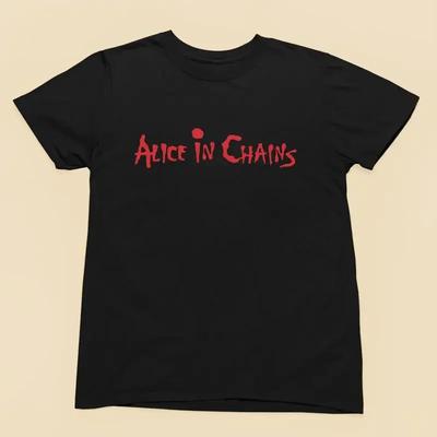 Alice In Chains Red Logo Band T Shirt