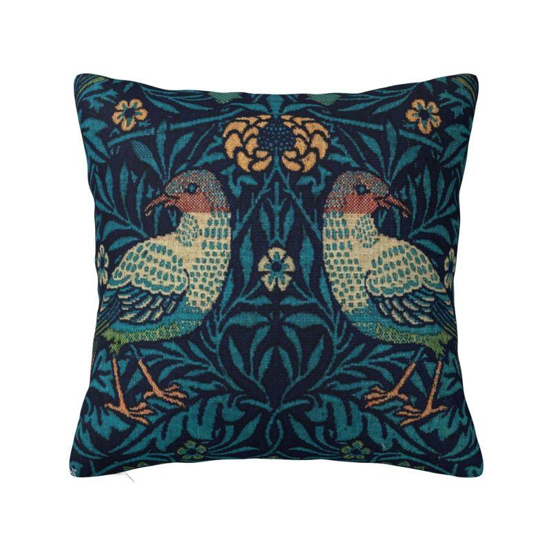 

Custom William Morris Cushion Covers Floral Textile Pattern Velvet Luxury Throw Pillow for Car Sofa 30x30cm 12x12in