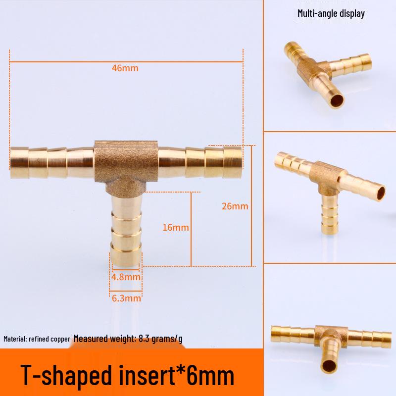 Miedziana Pagoda Trójnik Typu Y Dysza do Rury Gazu Ziemnego, Zielona Głowica, Dostępna w Rozmiarach 6/8/10/12.