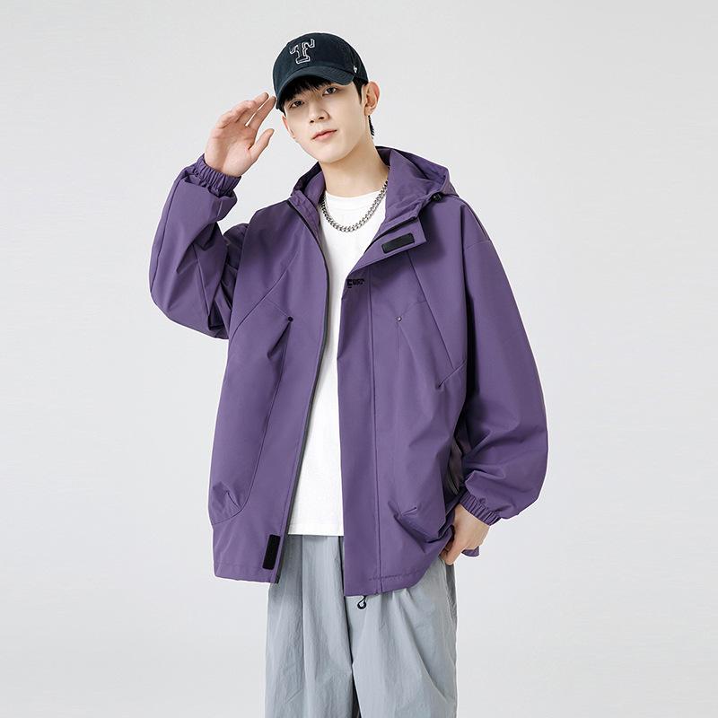 Spring and Autumn Large Size Loose Men's Hooded 3-in-1 Outdoor Jacket Fat American Jacket