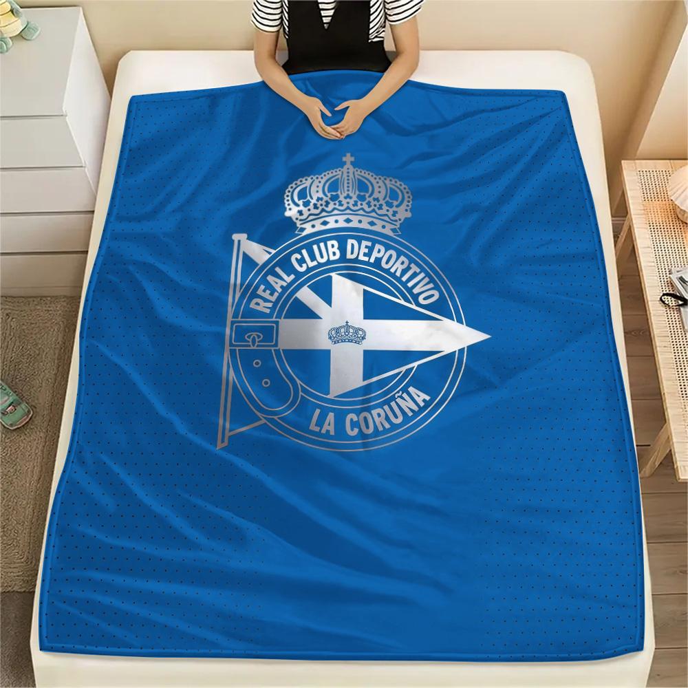 Deportivo La Coruna Flannel Blanket, High quality Comfortable for All Seasons, Home Decor, Warmth and Comfort