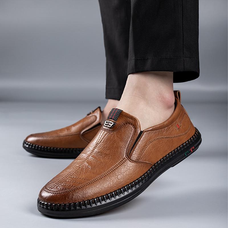 Модная кожаная мужская обувь 2024 Новая весенняя обувь для мужчин Модные мужские лоферы — фото 7