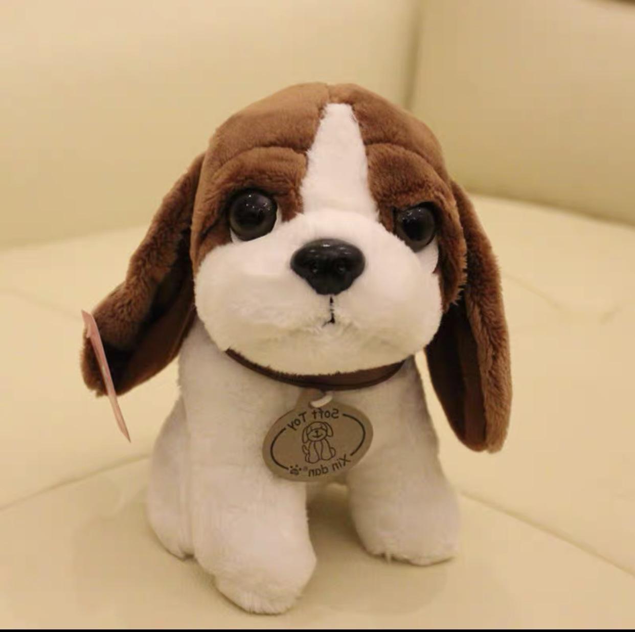 

Lifelike Plush Dog Toys - Husky, Schnauzer, Pug Dolls for Children s Birthdays 18cm (0.15kg)